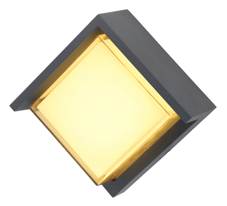 GLOBO LED Außenwandleuchte JALLA I 16x16 cm anthrazit