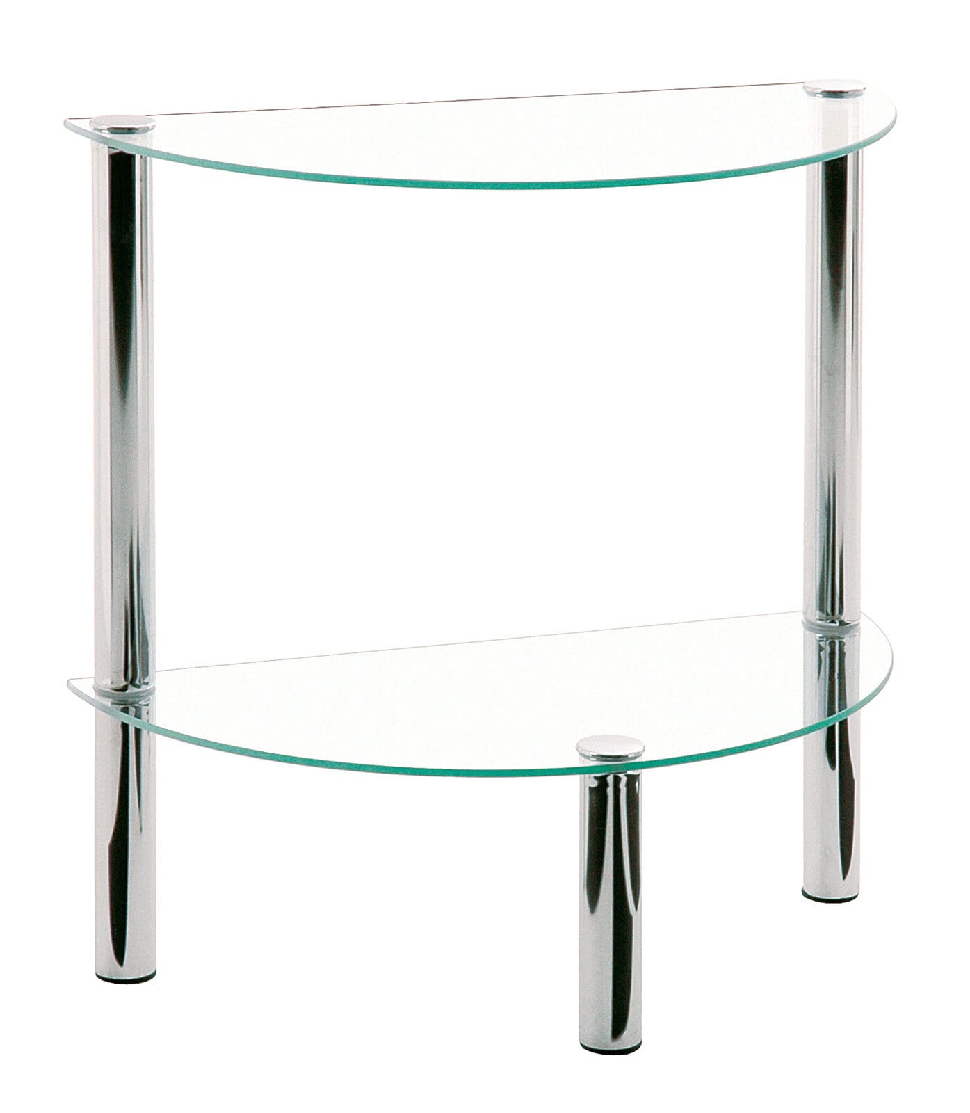 Beistelltisch 45 x 22 x 47 cm Glas Chrom