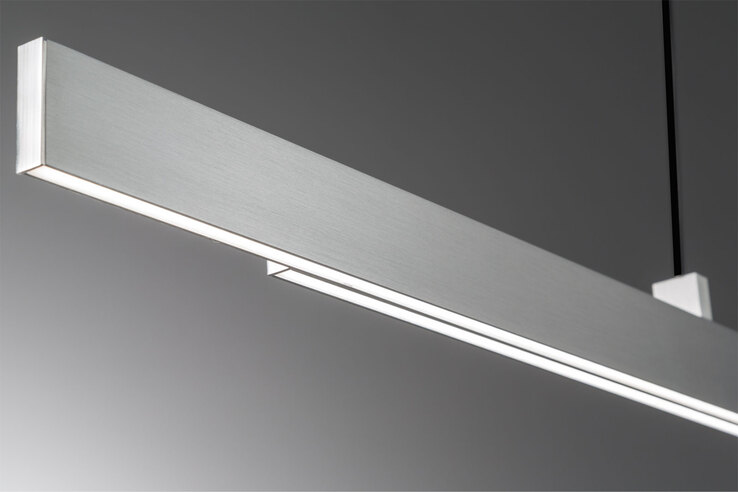 SCHÖNER WOHNEN-Kollektion LED Pendelleuchte STRIPE 110-140 cm nickelfarbig