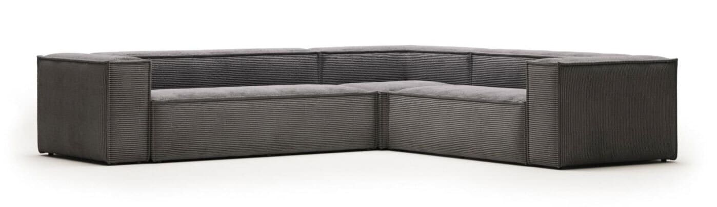 Kave Home Ecksofa BLOK 5-Sitzer grau 