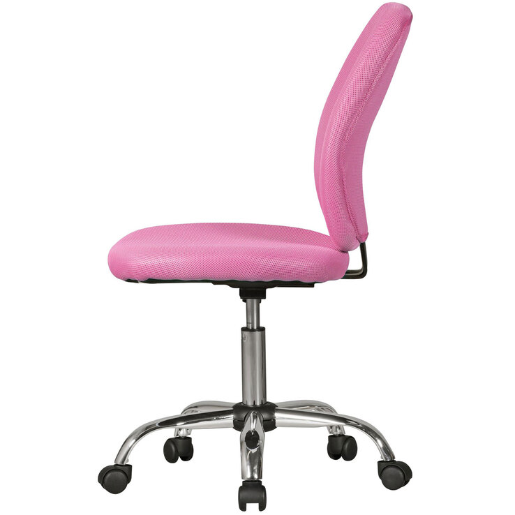 Schreibtischstuhl Mesh Silberfarbig/ Pink
