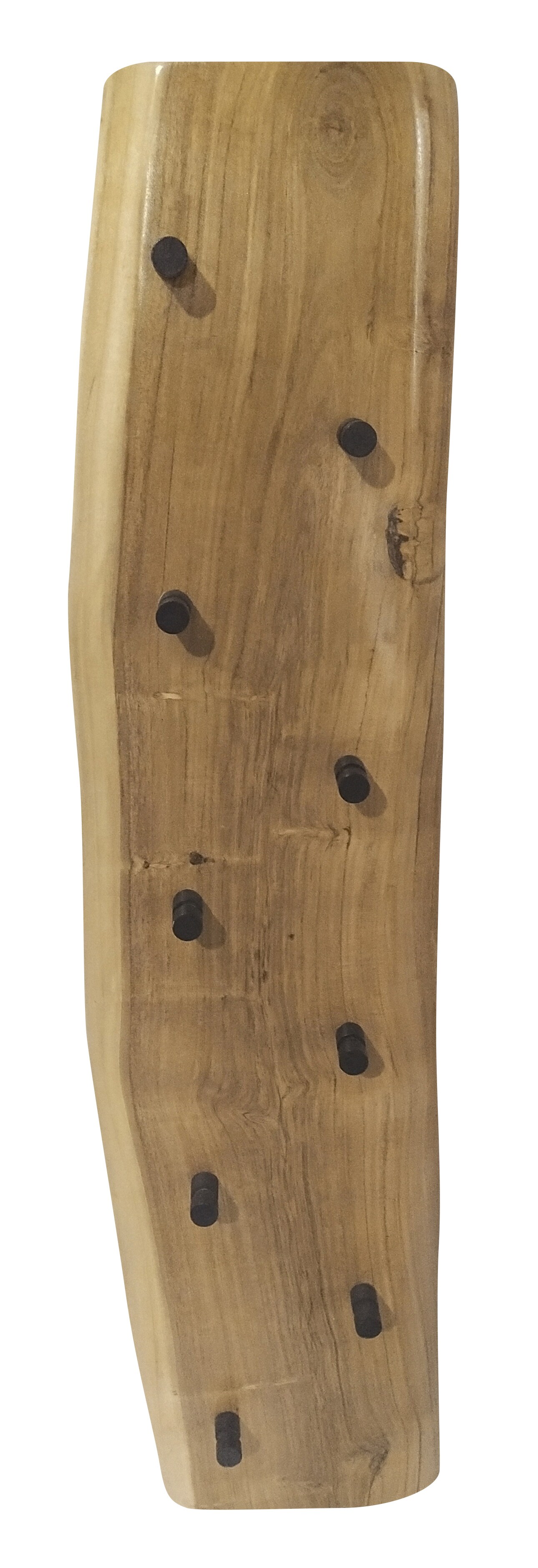 Wandgarderobe 99 x 22,5 cm Akazie mit Baumkante natur