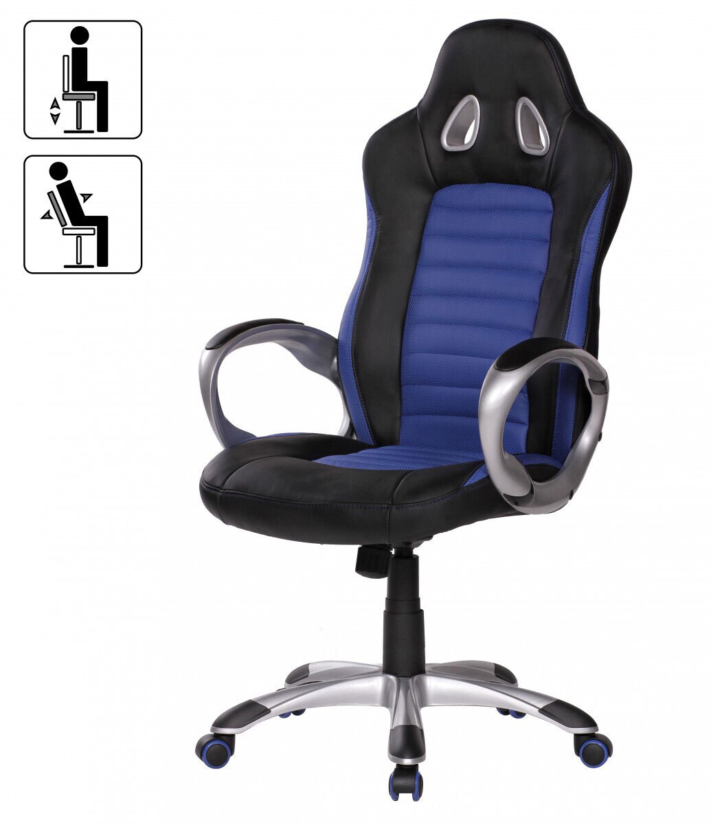 CASAVANTI Gaming Stuhl 66 x 131 cm schwarz / blau