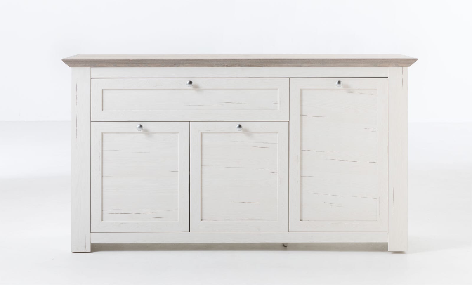 LIV'IN Sideboard MARBELLA 164 x 91 cm weiß/ braun