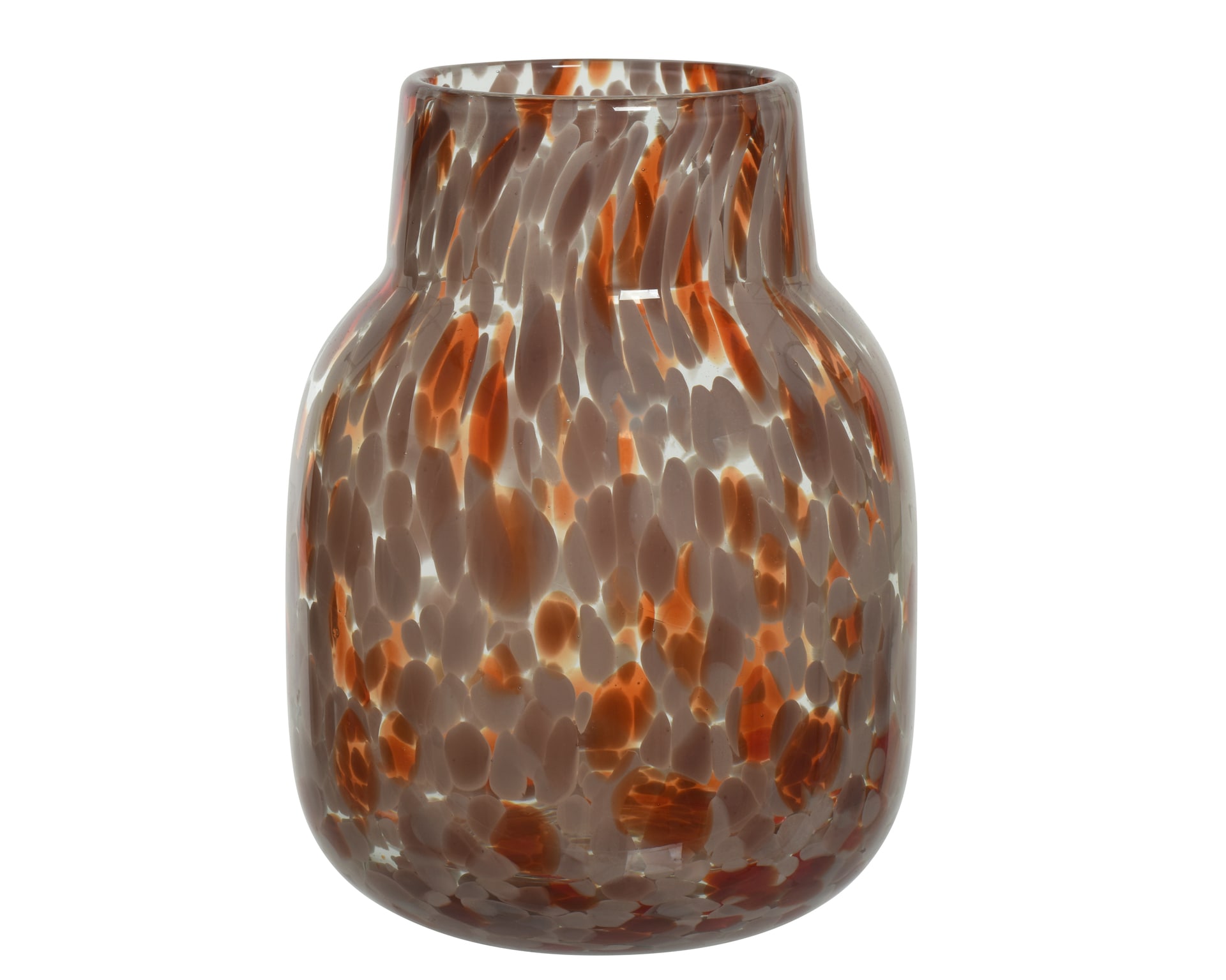 Vase Glas 23 cm  beige-orange