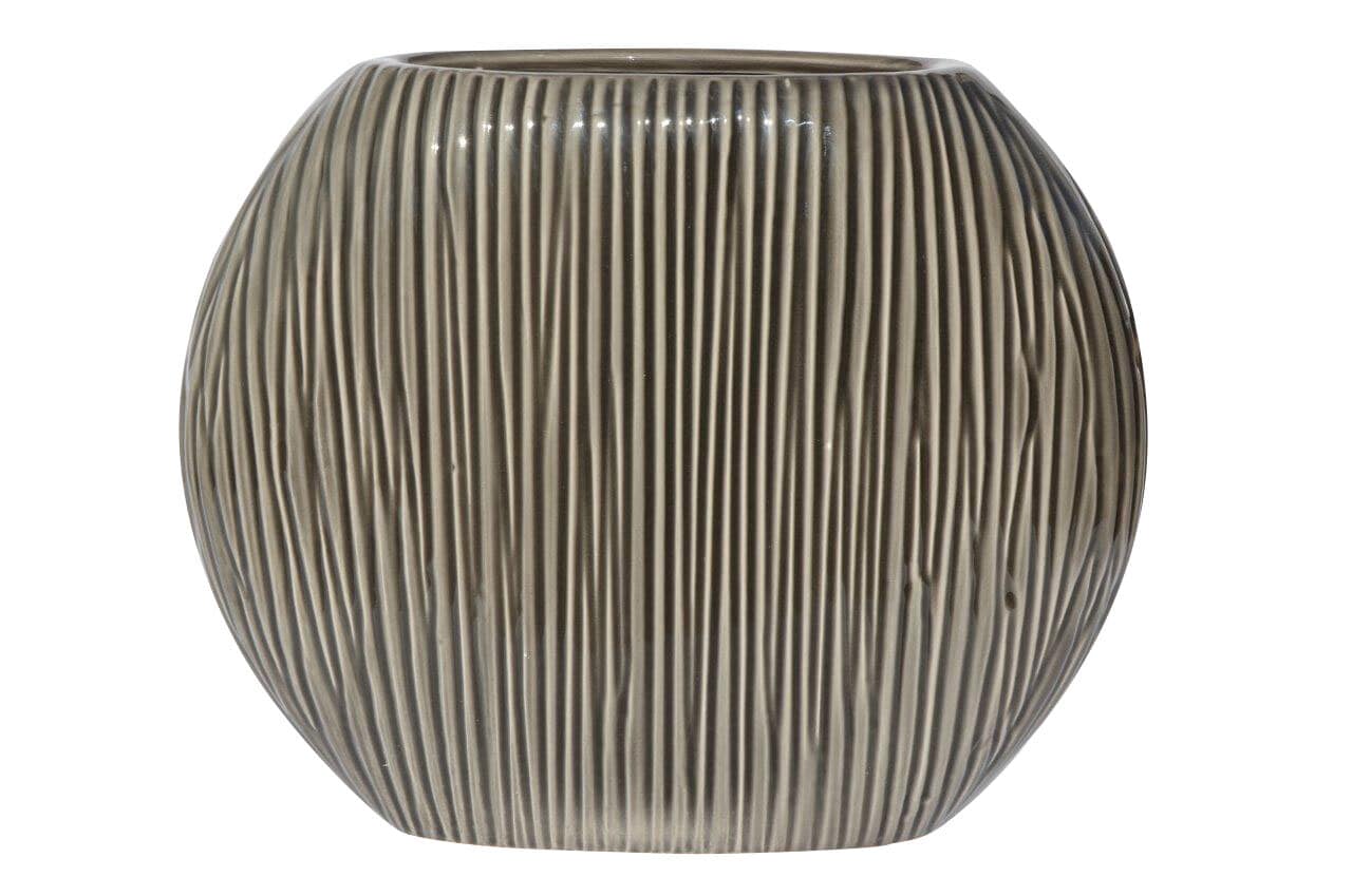 Keramik Vase 16 cm anthrazit