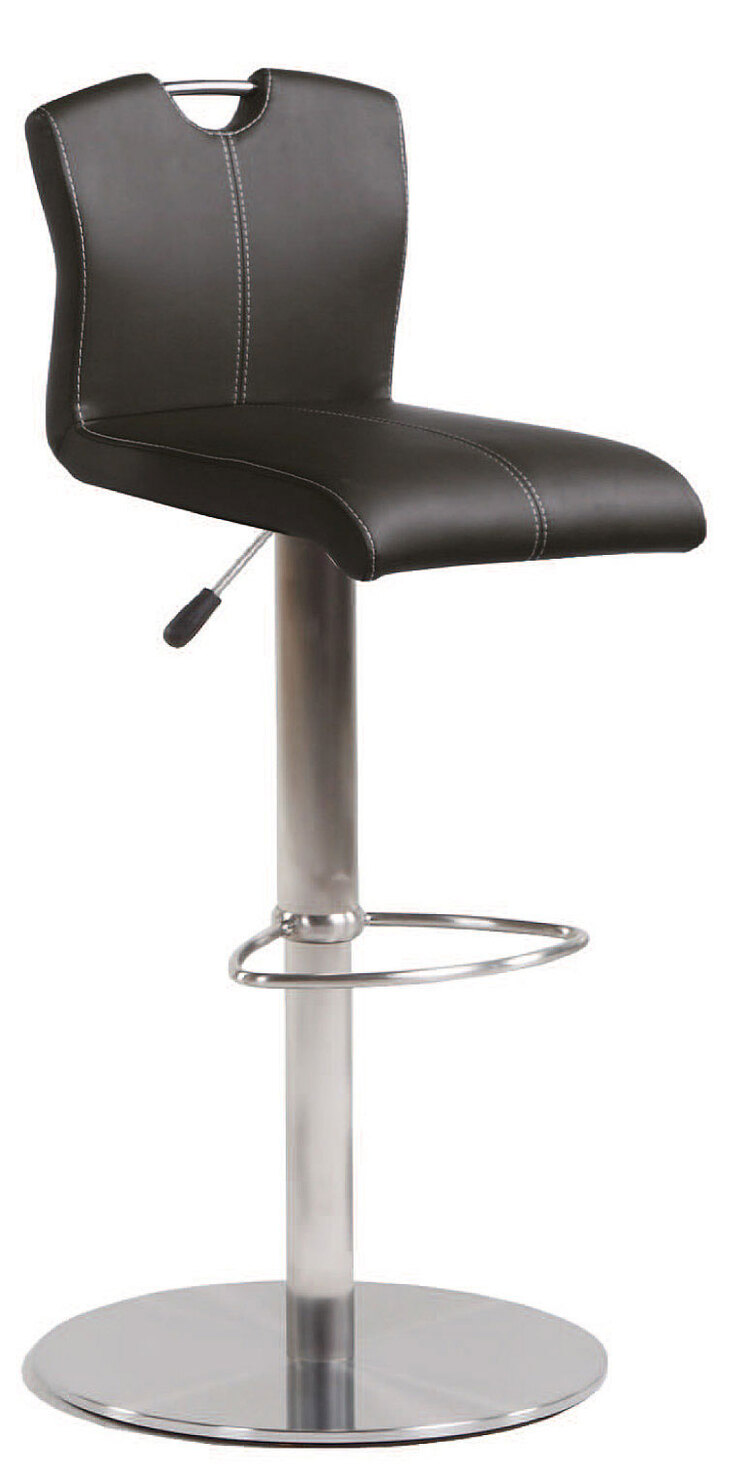 MONDO Barhocker AMATI I 2er Set Lederlook schwarz