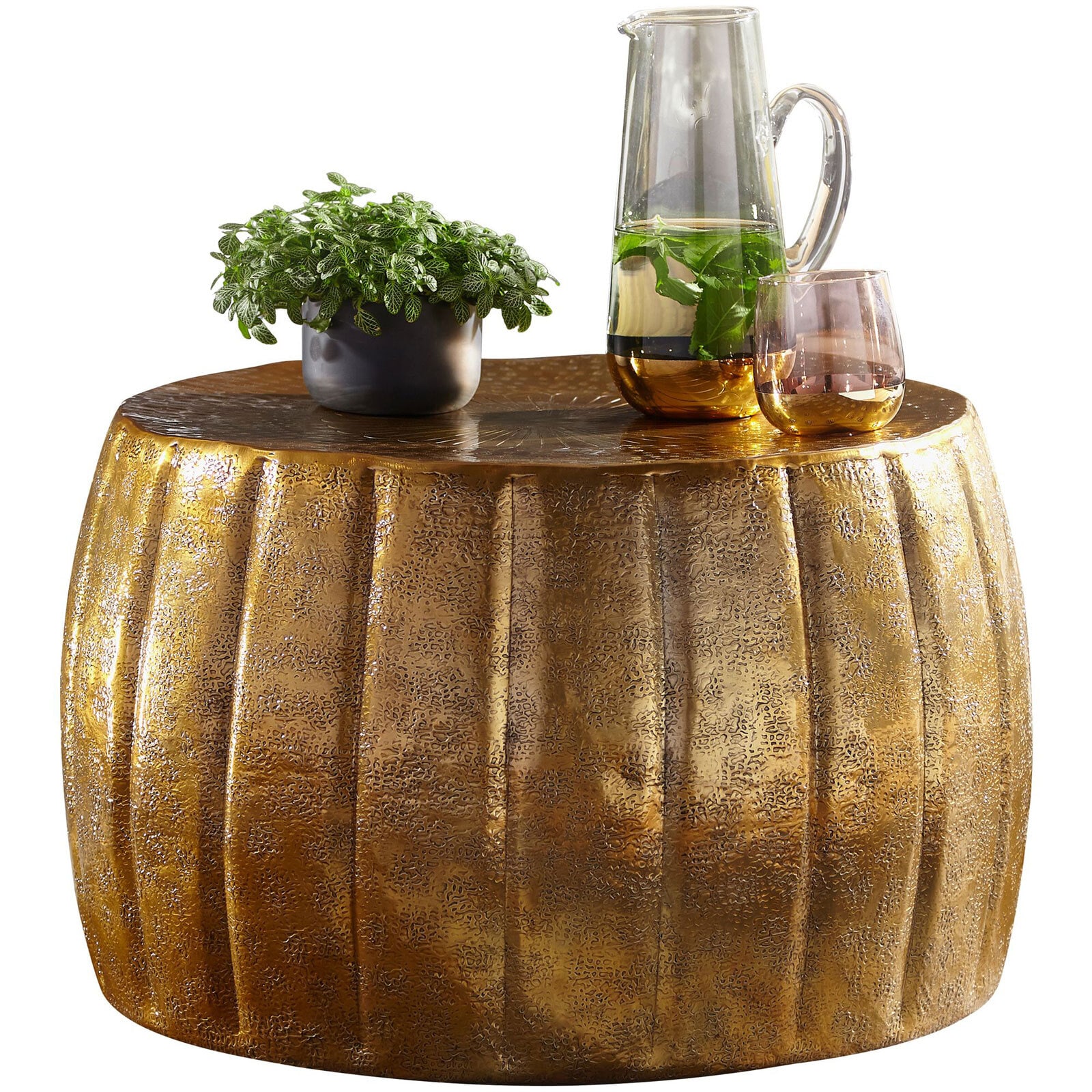 Couchtisch 60 x 36 cm Goldfarbig 