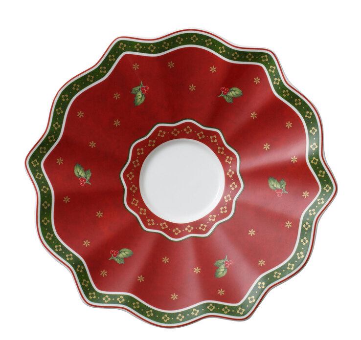 Villeroy & Boch Weihnachtsdeko Untertasse TOY´s DELIGHT 16,5 cm rot /grün