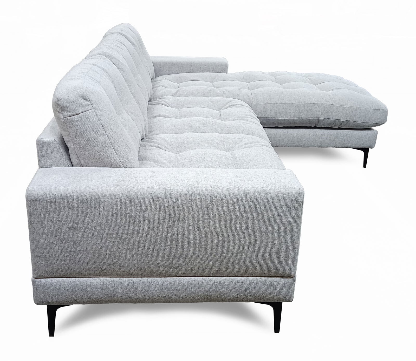 Phill Hill Ecksofa FLUFFI 268 x 158 cm grau