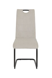 Stuhl NEREA Webstoff Cord beige/Schwinggestell schwarz