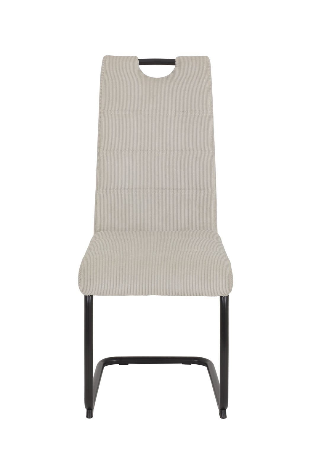 Stuhl NEREA Webstoff Cord beige/Schwinggestell schwarz