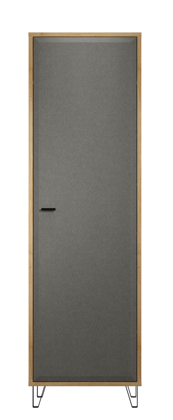 vito Garderobenschrank CHEYENNE 60 x 200 cm Dark Grey/ Eiche Nevarra