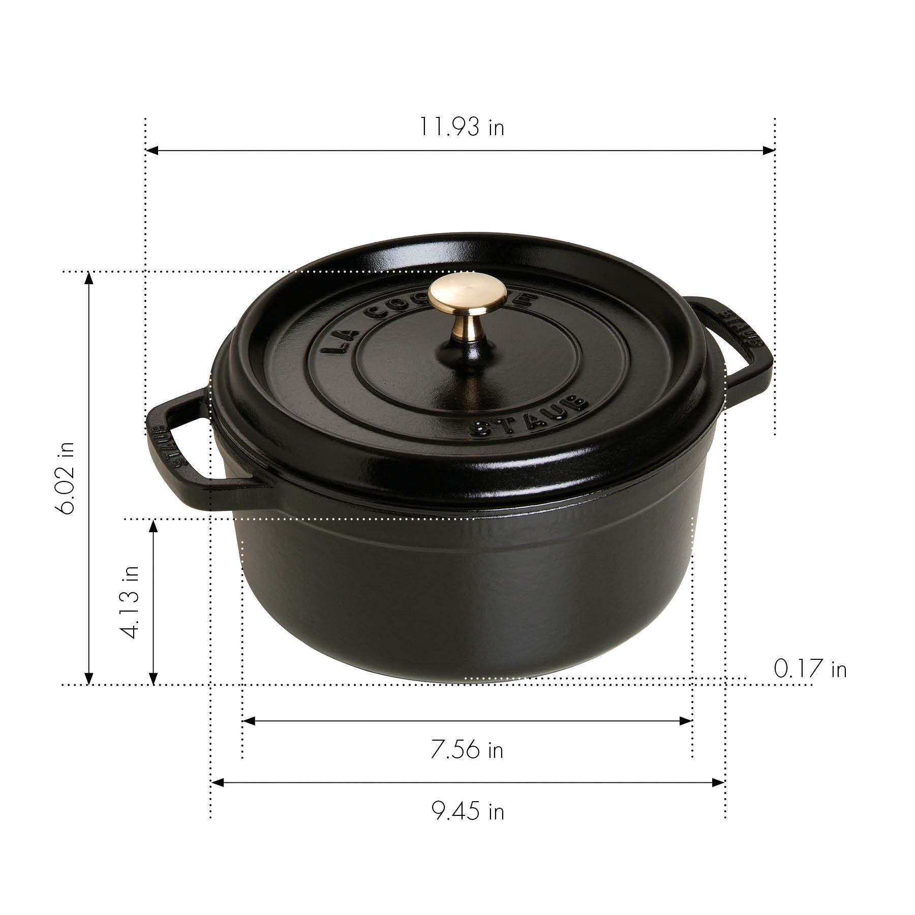 staub Bräter COCOTTE rund 24 cm schwarz