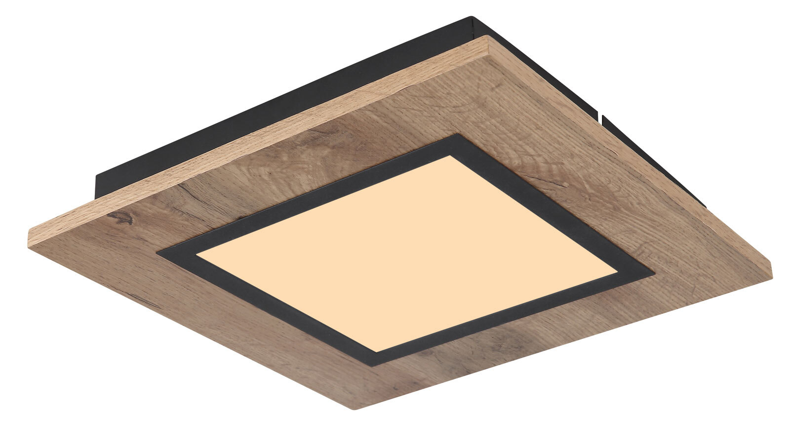 GLOBO LED Deckenlampe LEA 30 x 30 cm Holzoptik