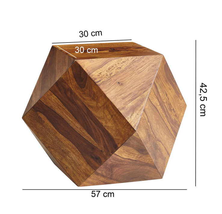Couchtisch 57 cm Sheesham massiv