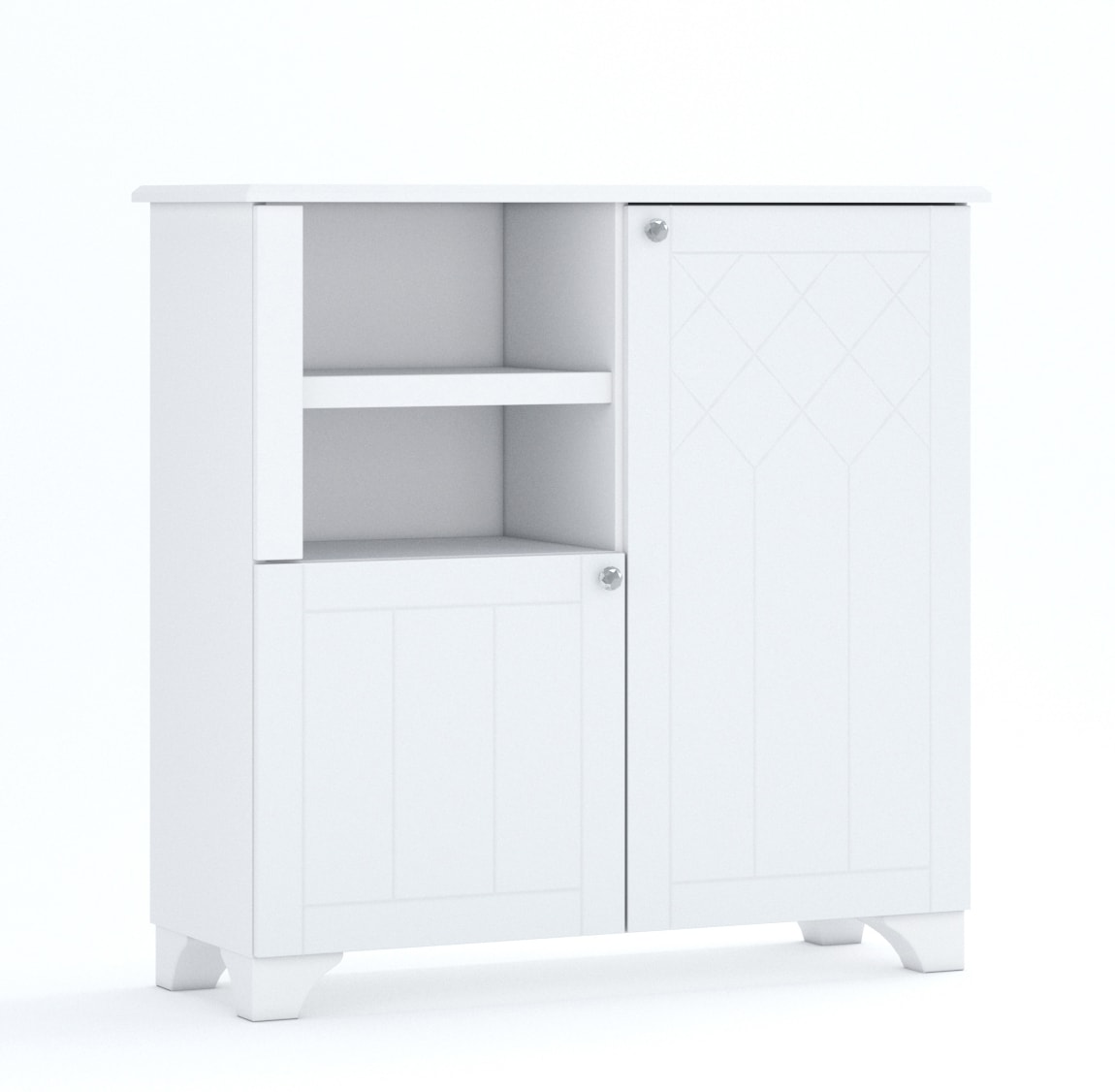 Kinder-Kommode ROYAL WHITE 104 x 104 cm 