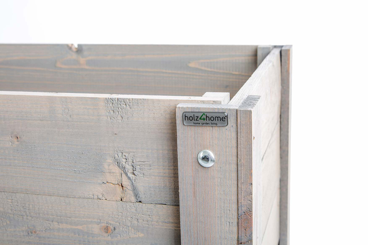 holz4home Hochbeet 80 x 37 cm grauweiß