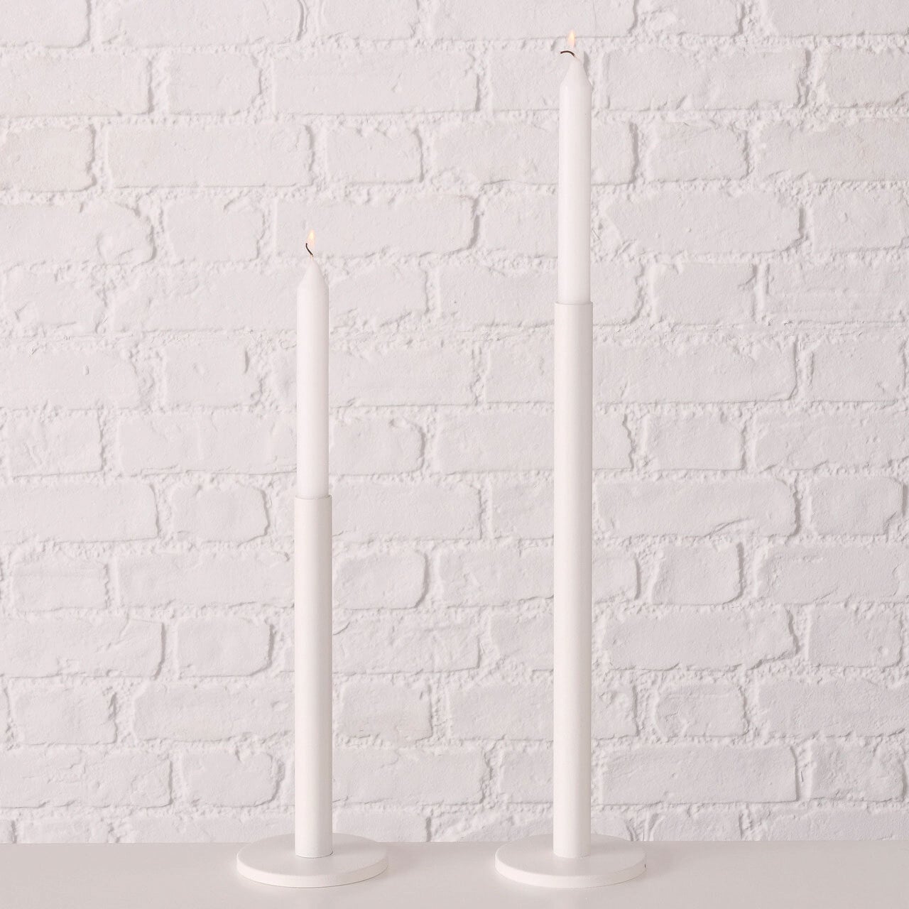 Kerzenständer Set MALKO 2-teilig weiß