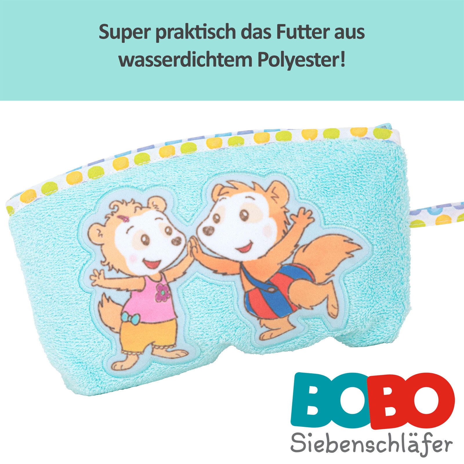 Smithy Waschbeutel BOBO SIEBENSCHLÄFER 15 x 25 cm blau