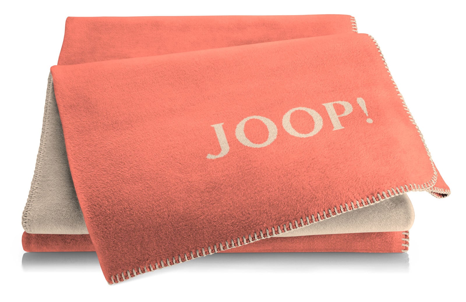 JOOP! Wohndecke UNI DOUBLEFACE 150 x 200 cm kupferfarbig/sand