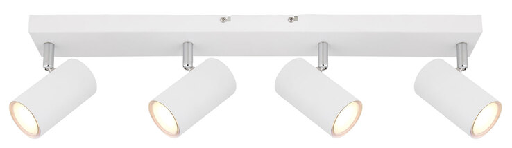 GLOBO Retrofit Deckenlampe mit 4 Spots ROBBY 56 cm weiß