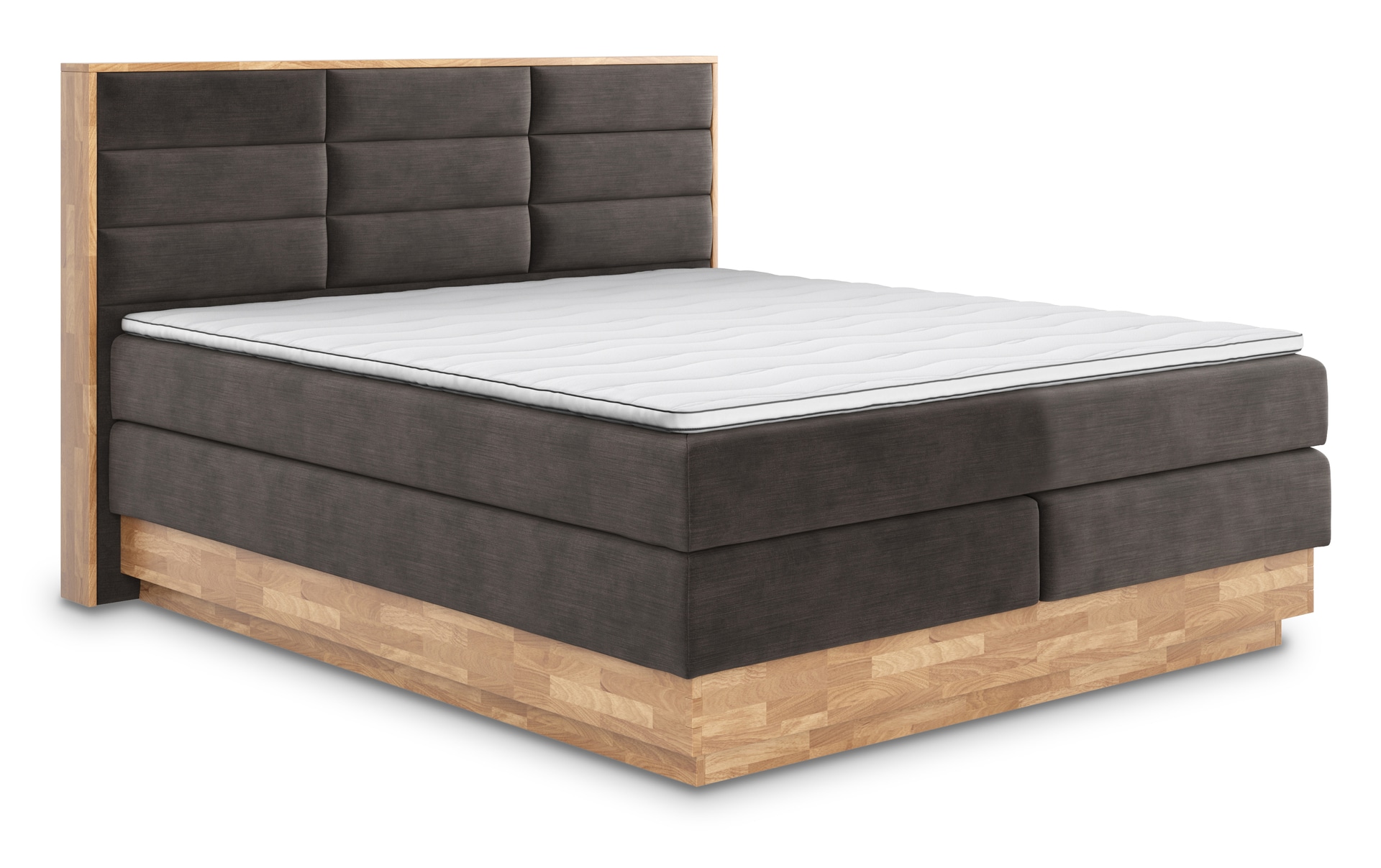 VALMONDO Boxspringbett IMOLA II 180 x 200 cm braun