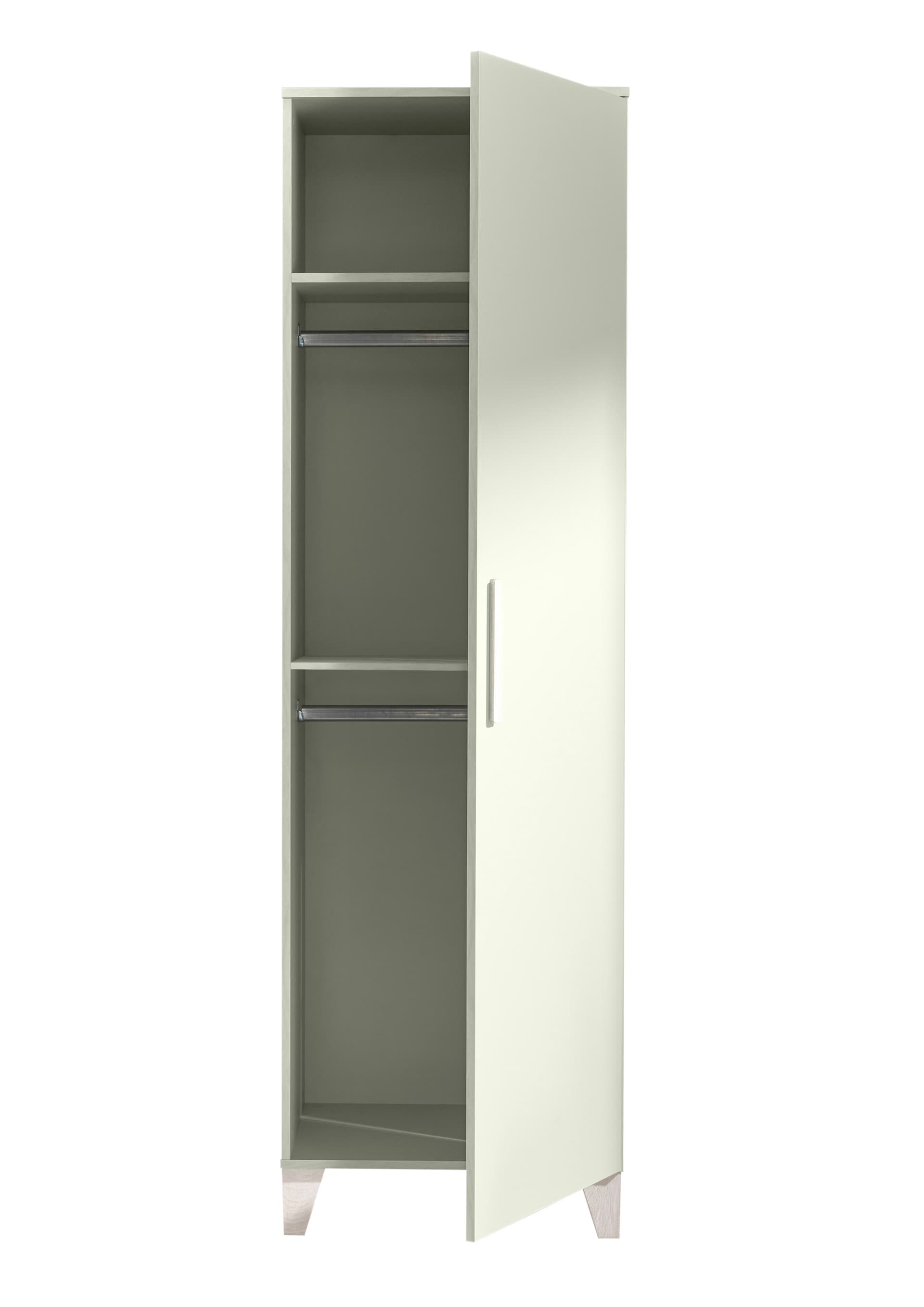 Kinder-Drehtürenschrank PRIZZI 60 x 200 cm pastellgrün/ braun