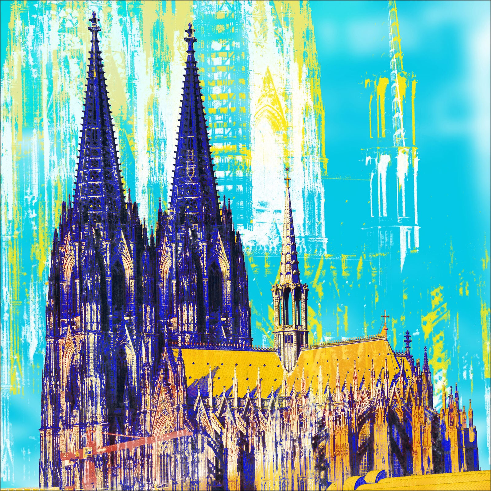 PRO ART Glas Art Bild KÖLNER DOM 20 x 20 cm Floatglas