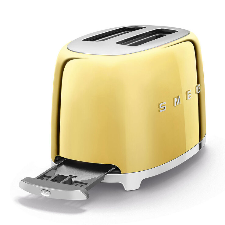 SMEG Toaster 2-Schlitz KOMPAKT Goldfarbig