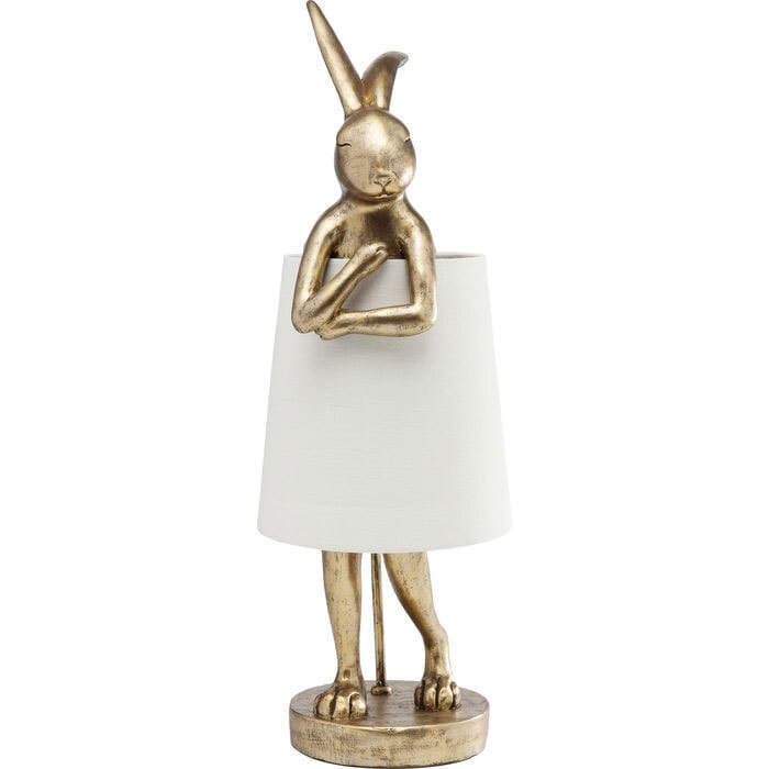 KARE DESIGN Retrofit Tischlampe ANIMAL RABBIT 68 cm goldfarbig