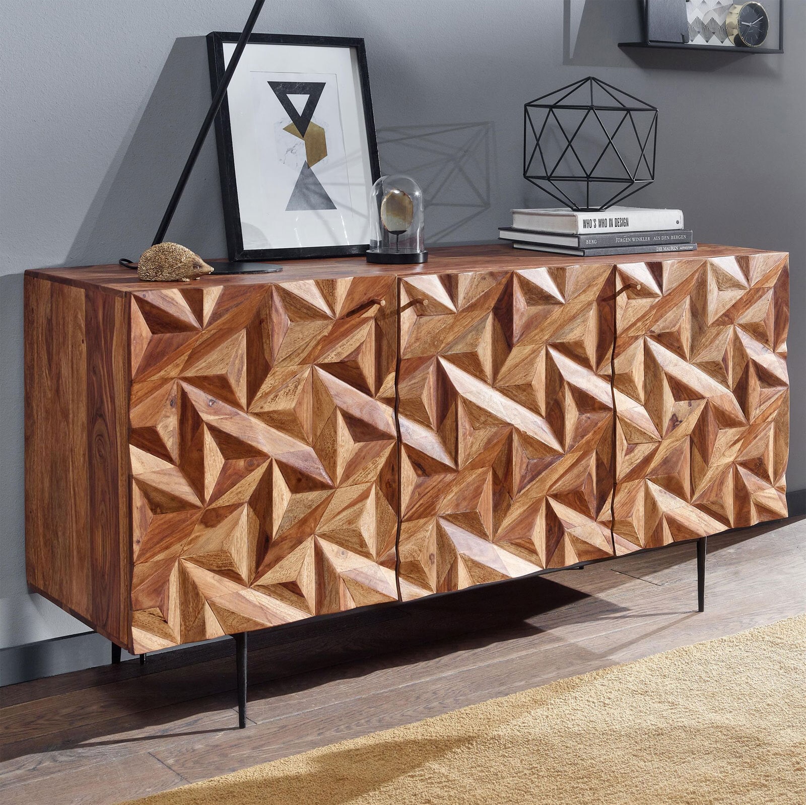 CASAVANTI Sideboard 144 x 72 cm Sheesham massiv