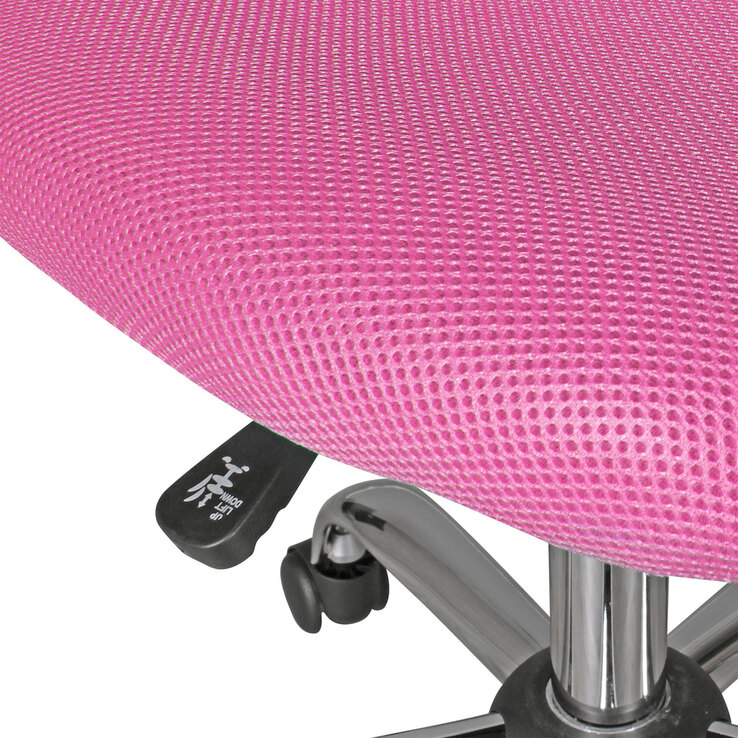 Schreibtischstuhl Mesh Silberfarbig/ Pink