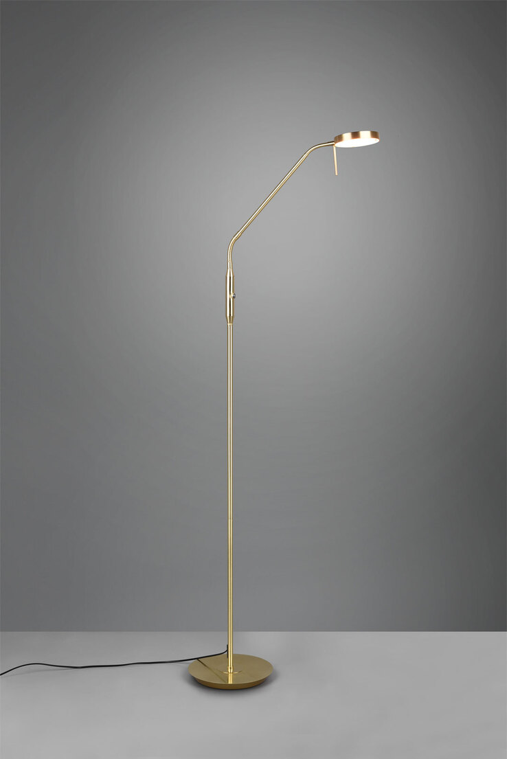 TRIO LED Stehlampe MONZA mattmessing