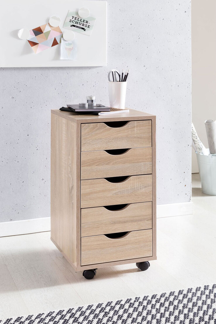 Rollcontainer 33 x 64 cm Sonoma Eiche