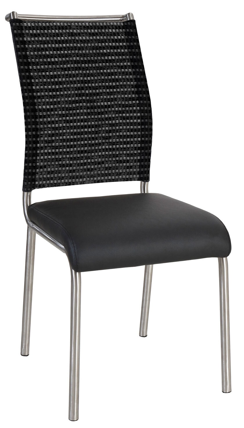 MONDO Stuhl DIVO Vierfußgestell Lederlook schwarz 