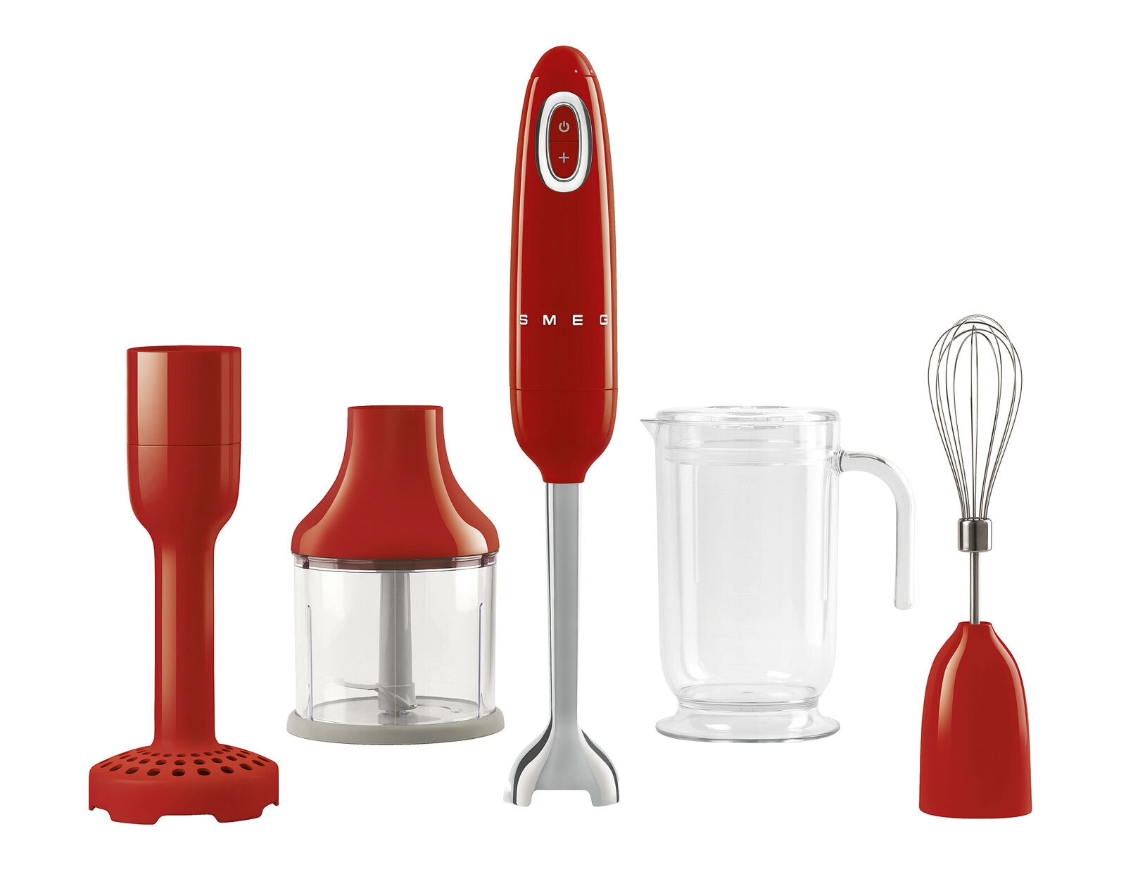 SMEG Stabmixer 5-teilig rot