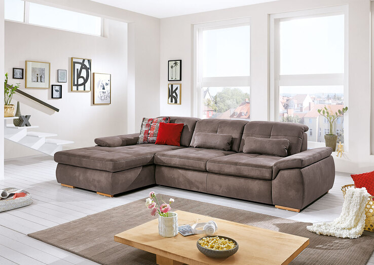 YoungLife Ecksofa CAPRI I alubraun