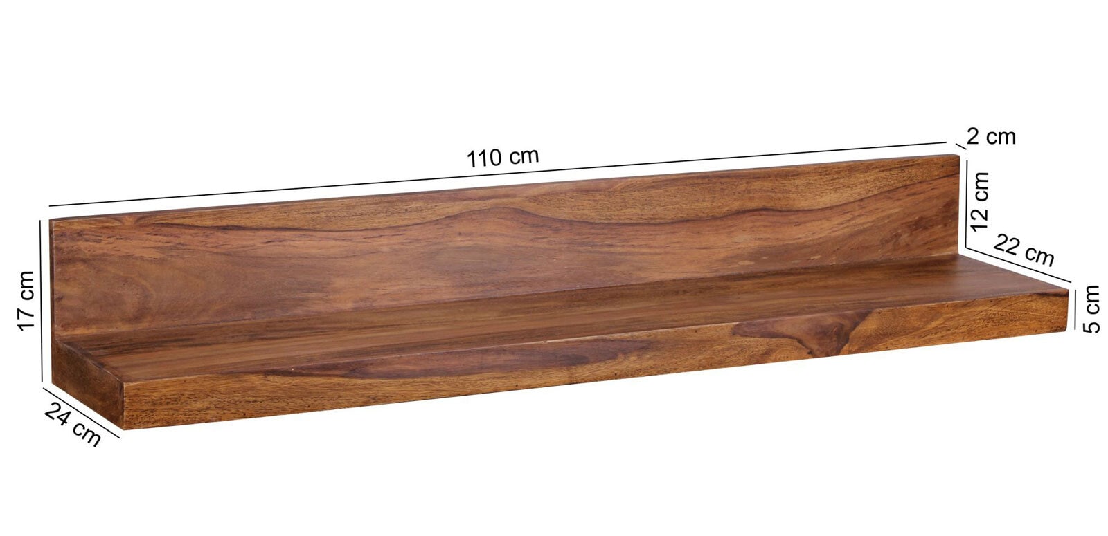 Wandboard 110 cm braun