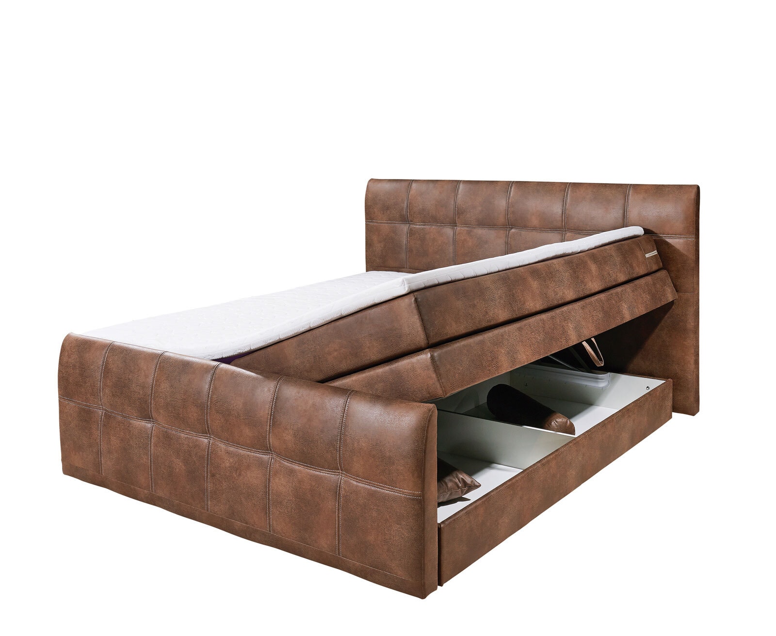 Boxspringbett NILS 180 x 200 cm light brown