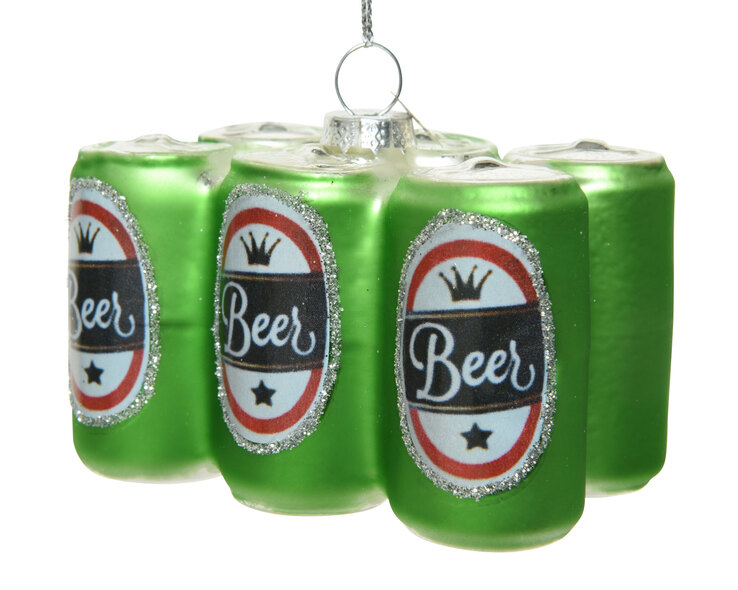 Weihnachtsbaumschmuck Bierdosen grün