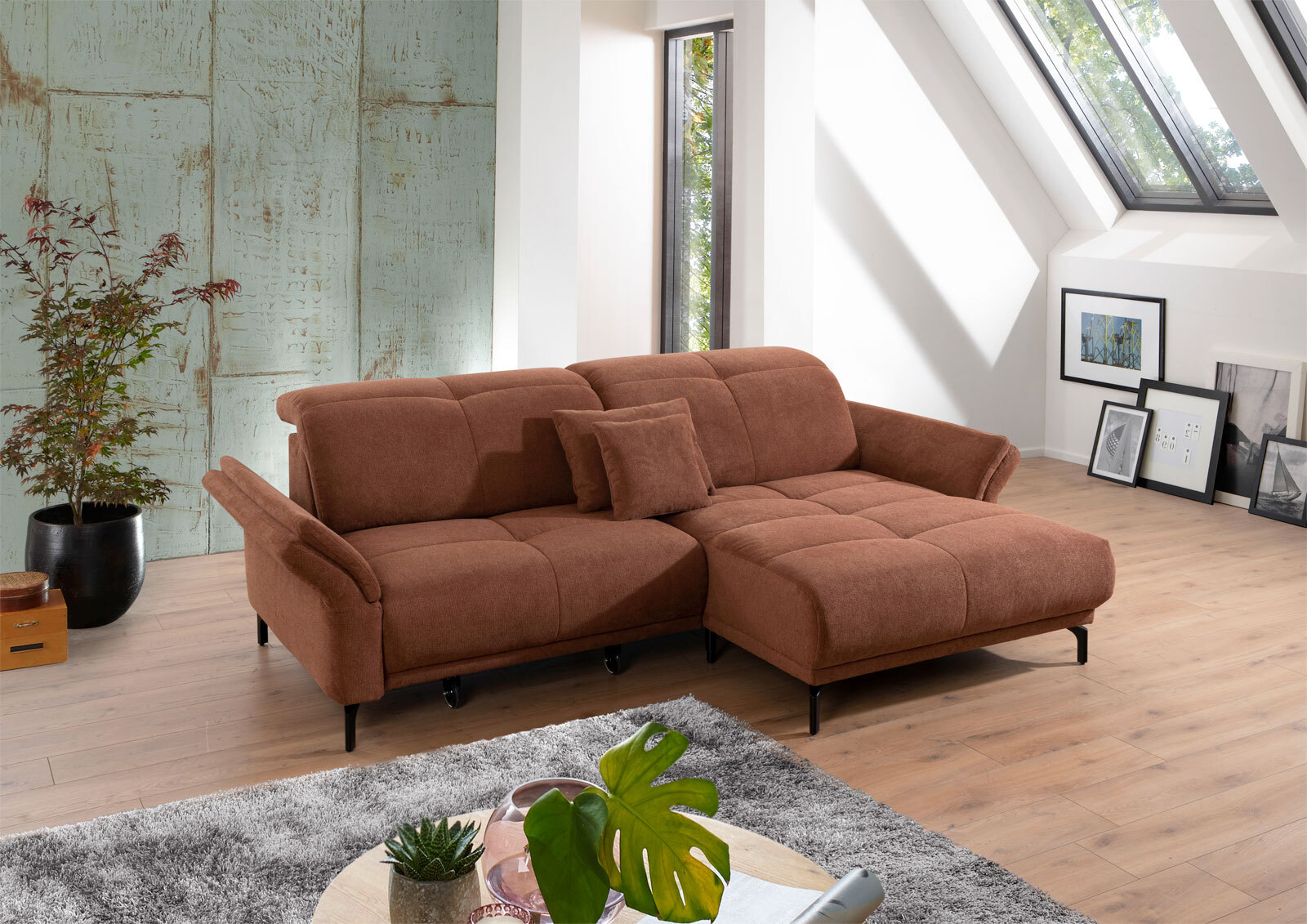 CASAVANTI Ecksofa PORTO kupfer