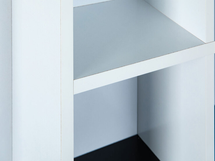 Sammlervitrine PETER 70x70x13 cm Schwarz/Weiß