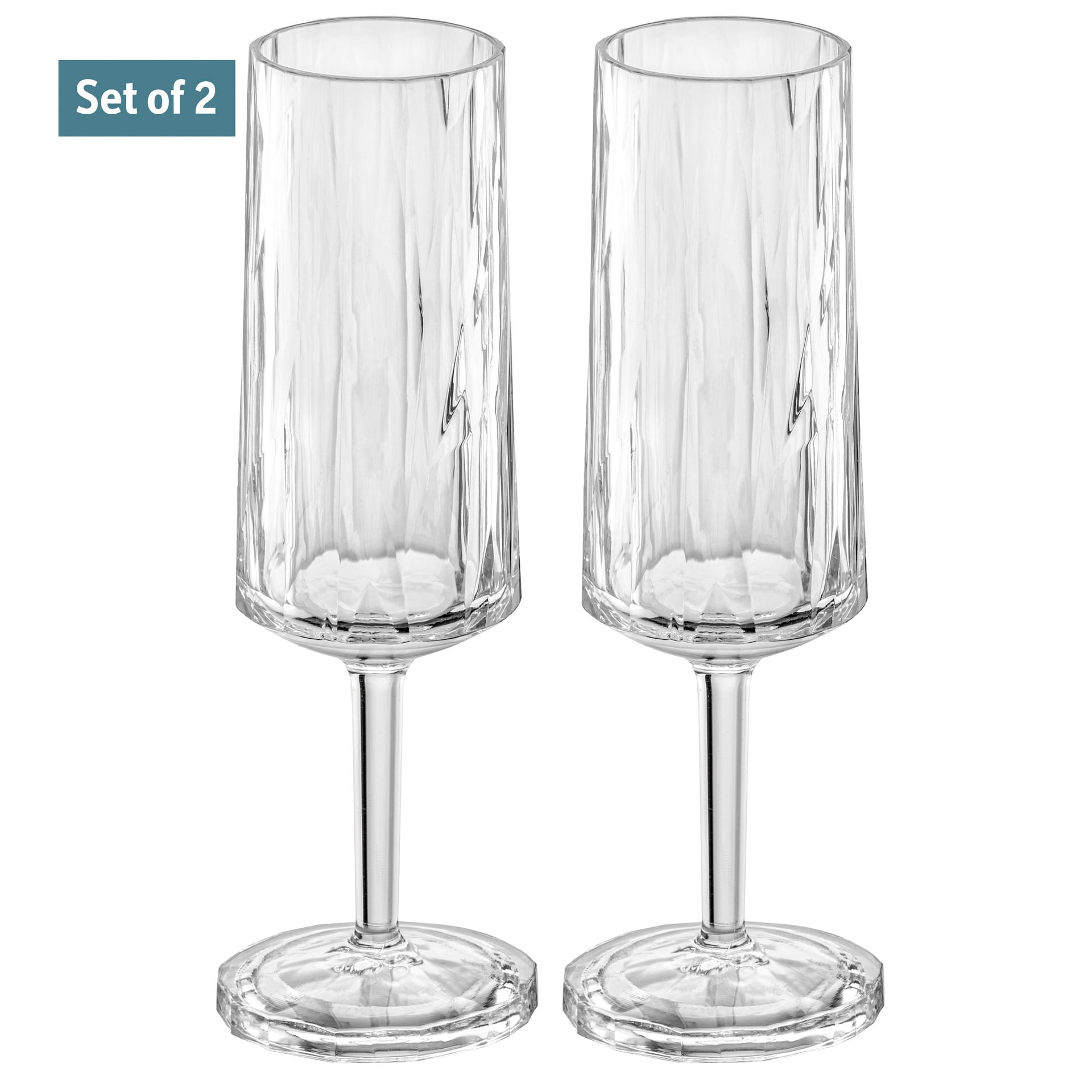 koziol Sektglas Superglas CLUB NO.14 2er Set 100 ml kristallklar