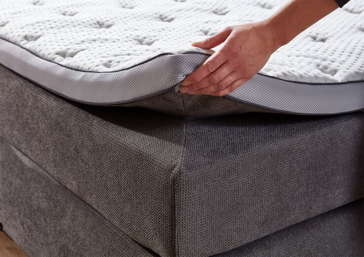 CASAVANTI Boxspringbett PORTAGE 180 x 200 cm grau