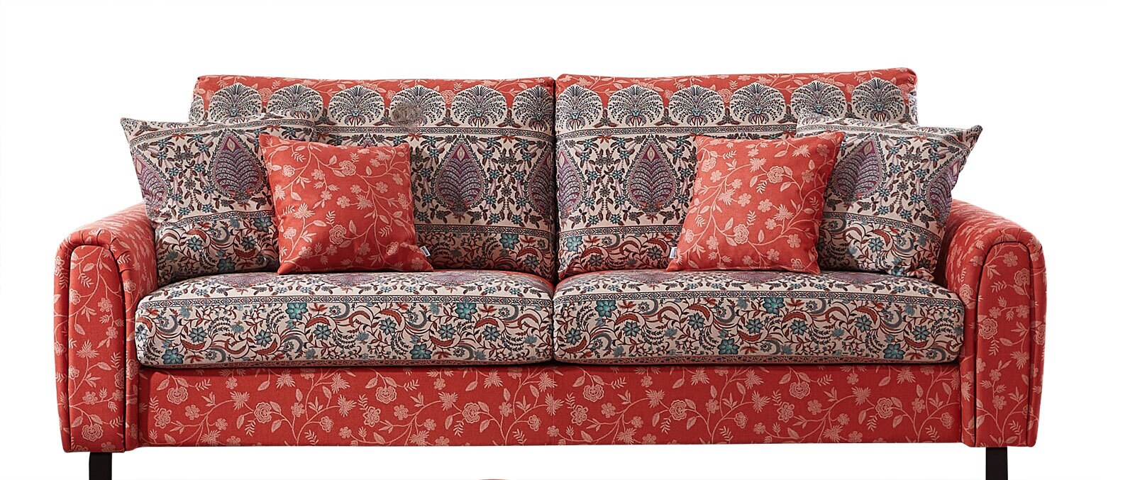 SCHRÖNO Sofa 2,5-Sitzer SORRENTO rot /braun