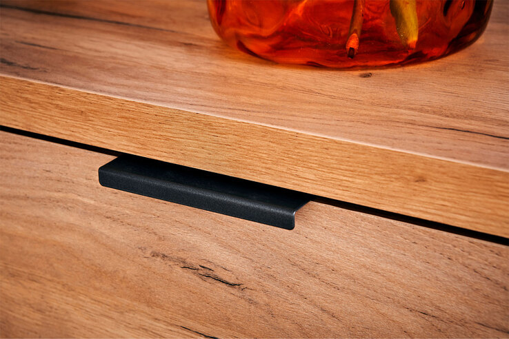 Sideboard LOOP 150 x 76 cm Kerneiche-Dekor/anthrazit