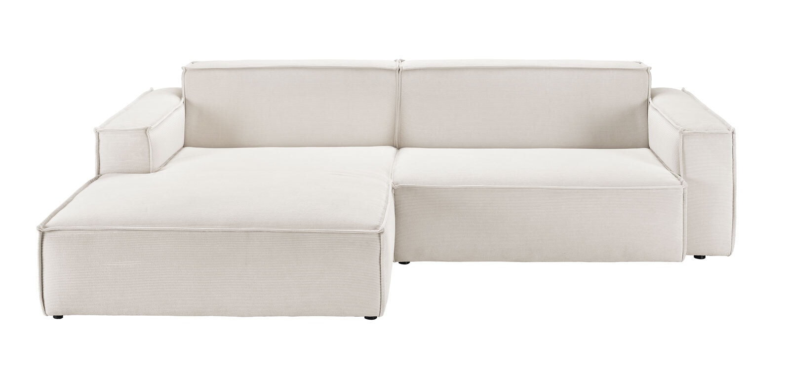 Ecksofa UPPER EAST 168 x 276 cm weiß