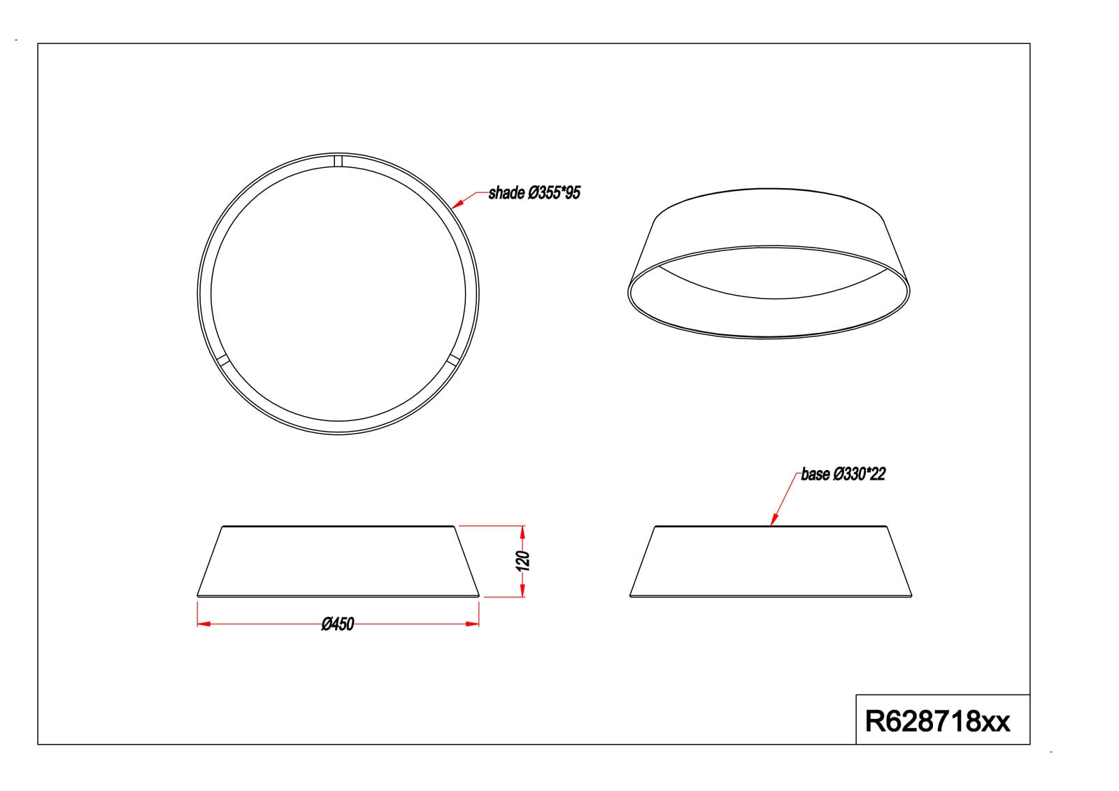 RL LED Deckenlampe X-PONTS