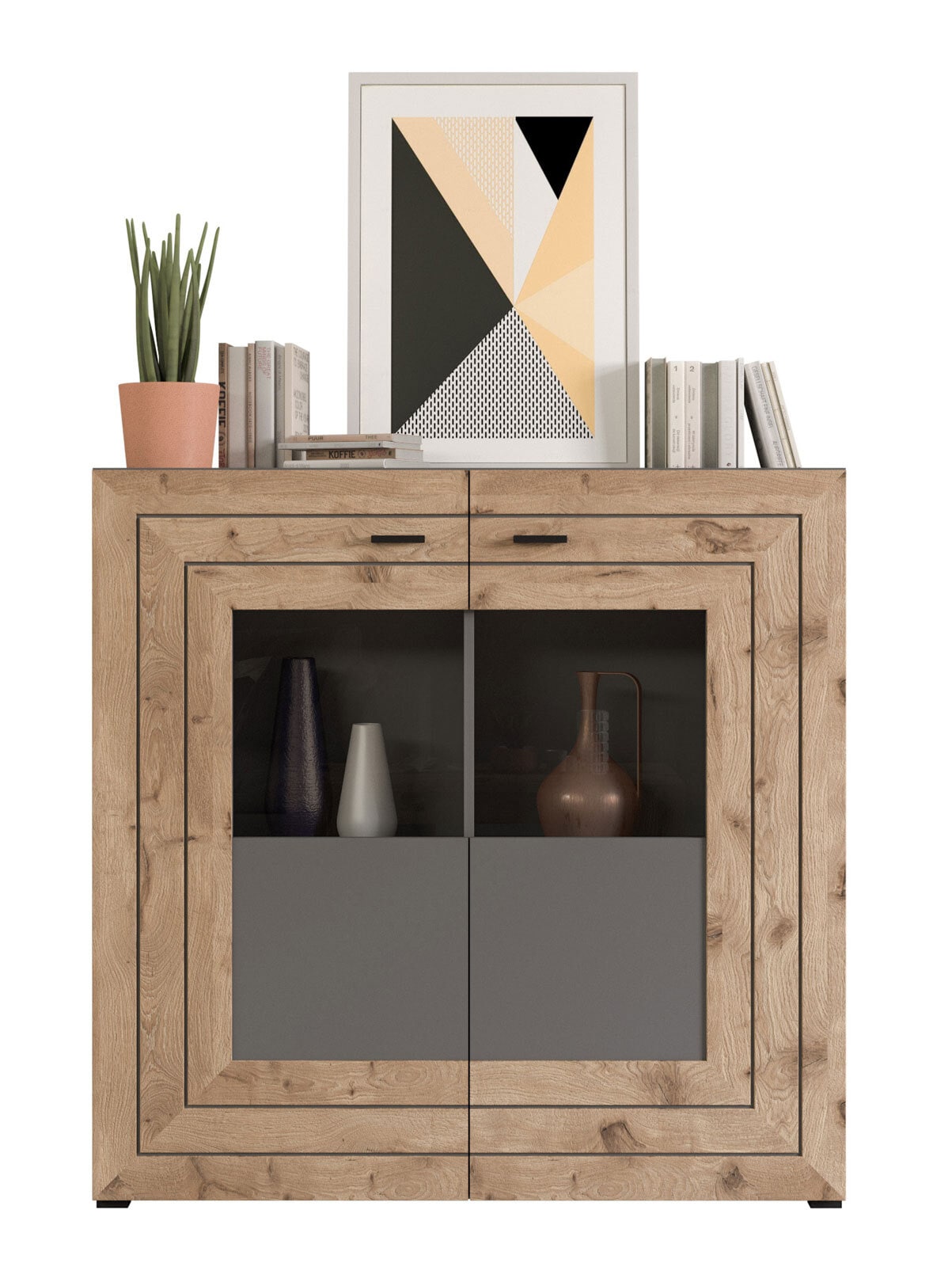 Highboard FRENO Oak/ grau